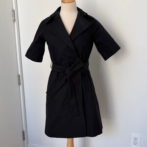 Theory black Short Sleeve Coat dress S/P